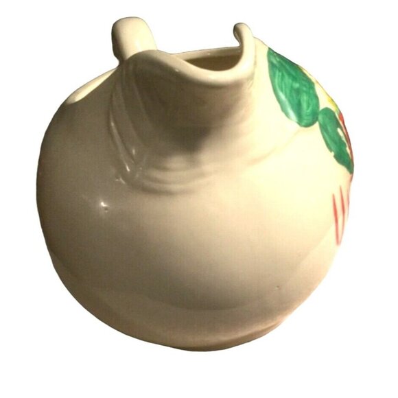 American Bisque ROUND BALL JUG WATER PITCHER with STRAWBERRIES USA Vintage - Picture 5 of 8